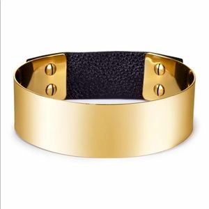 Jenny Bird Gold & Leather Choker NEW!!!